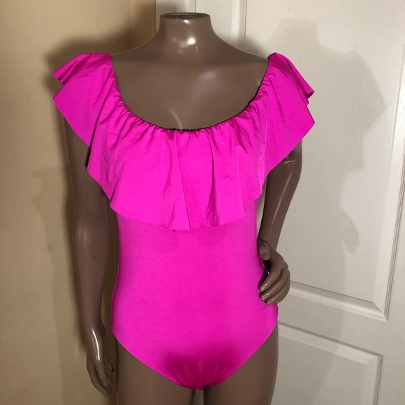 Trina Turk Other - Trina Turk Flounce Off Shoulder Swimsuit